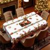 Christmas Tablecloth, Cookie Man + Wreath Print, Waterproof And Oil-Proof Round/Square Table Cloth, Family Pie