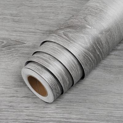 60/80CM Breite Graue Eiche Holzmaserung Holzimitation Wasserdichte Tapete Abnehmbarer Wandaufkleber Selbstklebend Schrank Tisch Dekor
