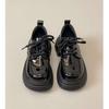 Retro British style small leather shoes women's 2025 new spring and autumn small man thick-soled black lace-up single shoes loafers