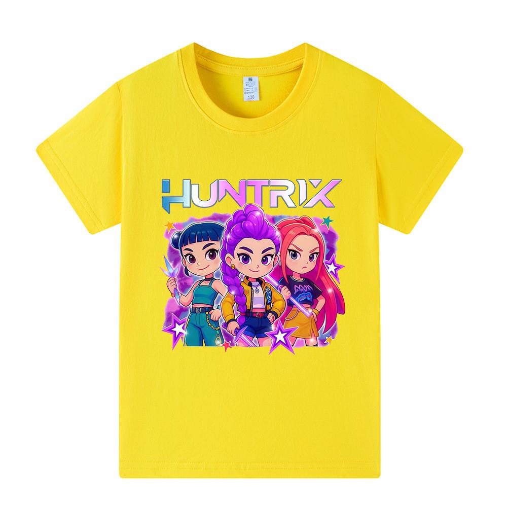 A1200 Kids Boys Girls Kpop Rumi Zoey Mira Print Short Sleeves T-shirt