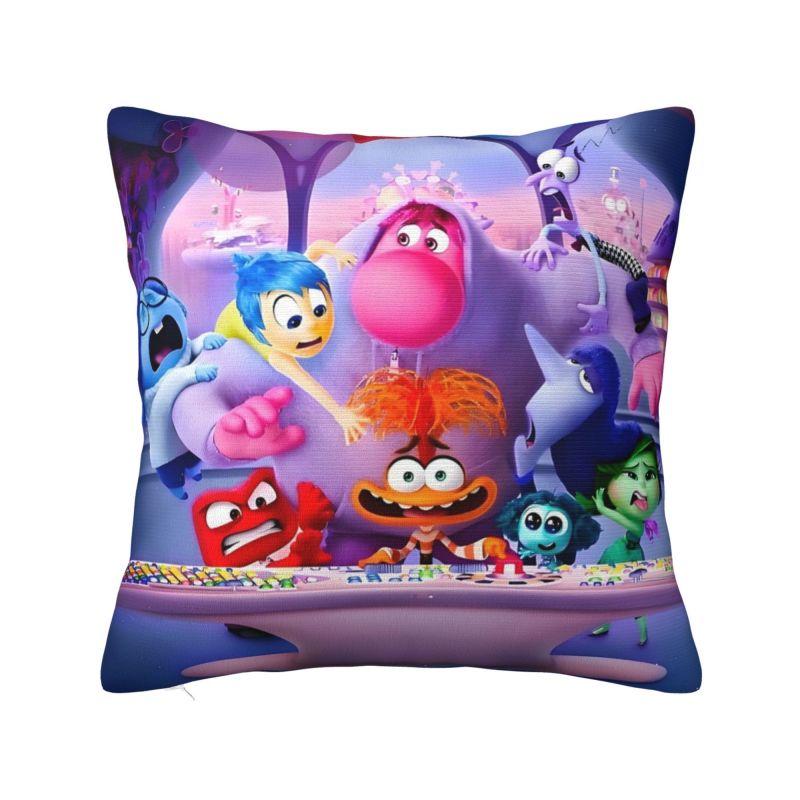 Benutzerdefinierte Cartoon Inside Out Anime Kissenbezug 45x45cm Dekor Zuhause Mode Kawaii Disney Film Kissen für Sofa Quadratischer Kissenbezug