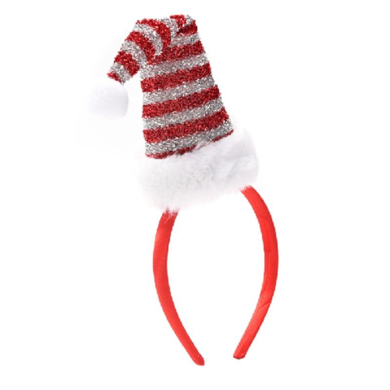 Fascia per capelli natalizia con campanella di corno di alce natalizio, paillettes, fascia per capelli natalizia, accessori per foto di Capodanno, decorazioni di buon Natale, regali per bambini