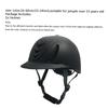Equestrian Helmet, Adjustable Size 56-61cm, Breathable, Durable, with Strap, Riding Cap, Black