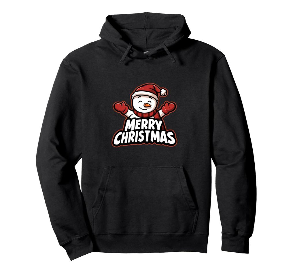 Funny and cute snowman Christmas party hoodie