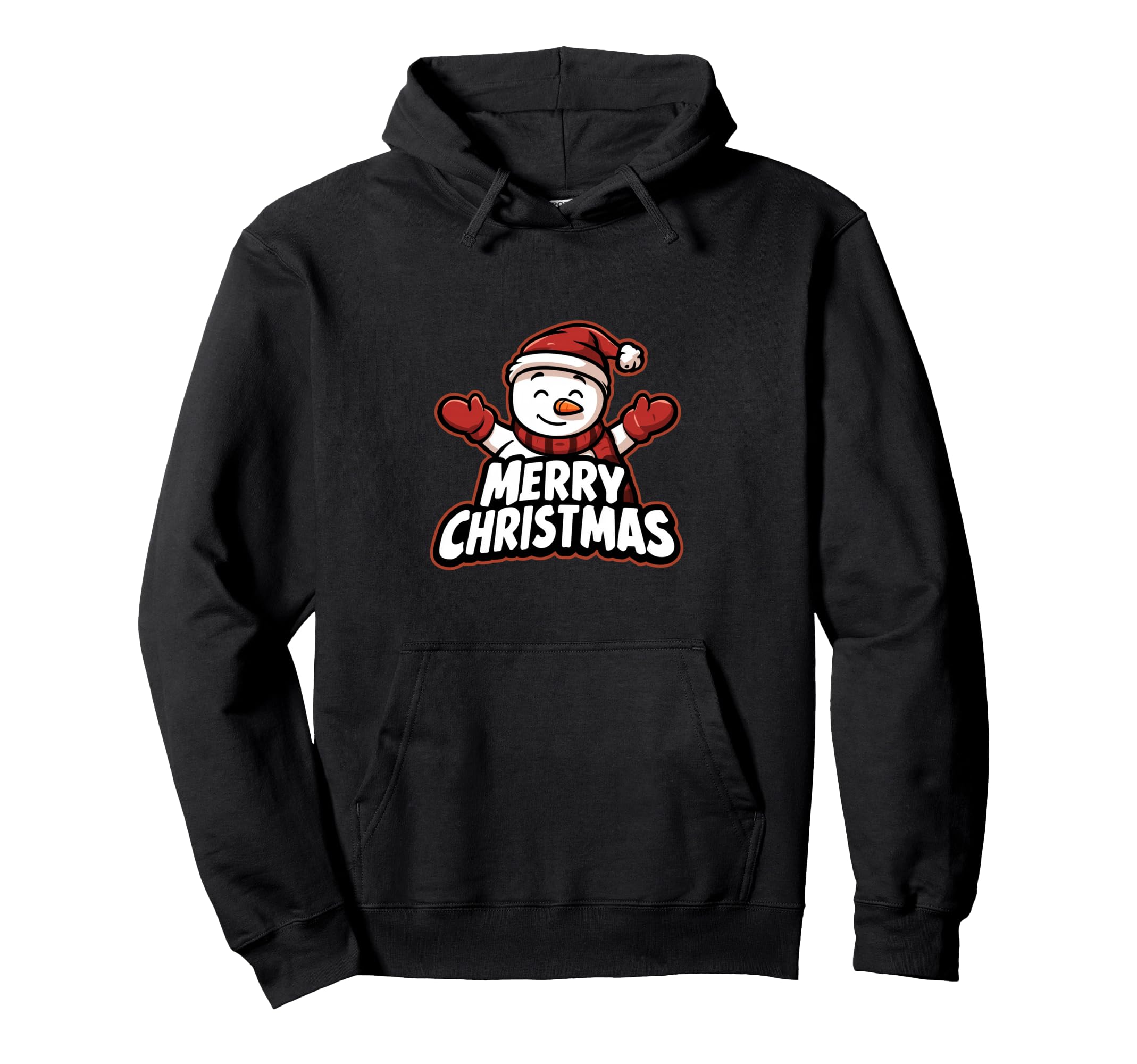 

Funny and cute snowman Christmas party hoodie чёрный