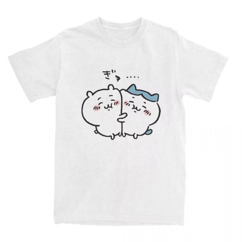 Chiikawa Cartoon TShirts Unisex Women Crewneck Cotton T Shirts Short Sleeve Tees Classic Clothes Breathable Soft