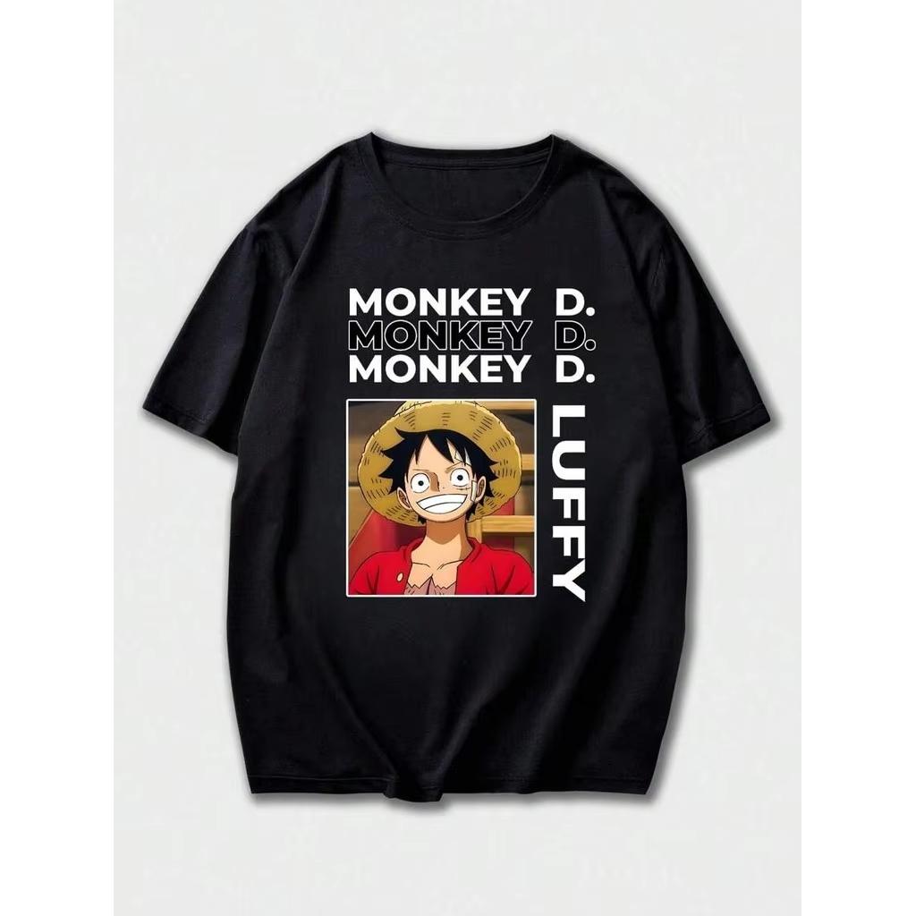 

2026 new Luffy TwoLevel Summer TShirt Mens and Womens Harajuku Retro Short Sleeve Loose Casual Fitness Comfortable 4XL