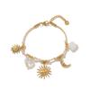 Dopamine Necklace and Bracelet with Whale, Starfish, Shell, 18k Stainless Steel, Multi-Color Conch Pendant.