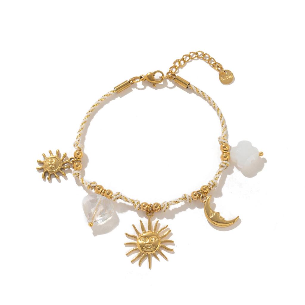 Dopamine Necklace and Bracelet with Whale, Starfish, Shell, 18k Stainless Steel, Multi-Color Conch Pendant.