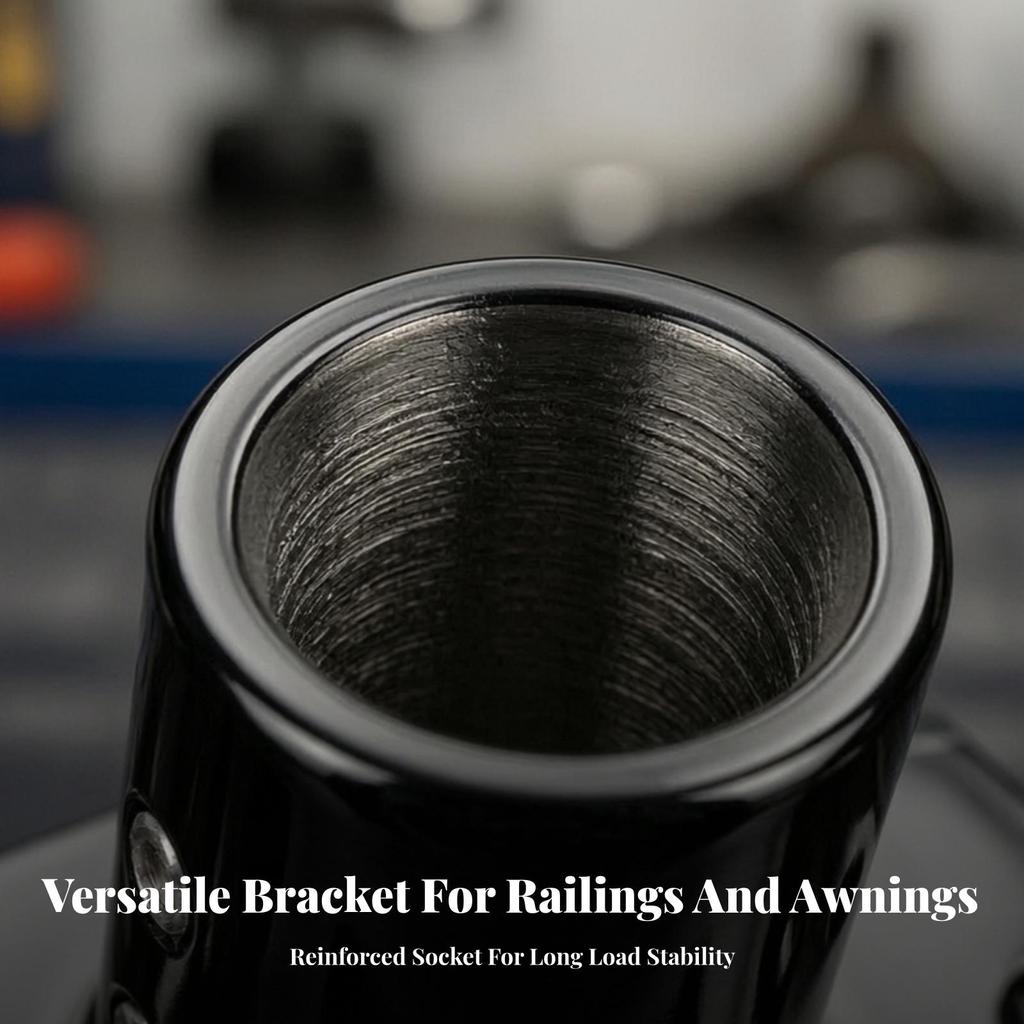 Tube Bracket with Socket Marine-Grade End Support Rust-Resistant
