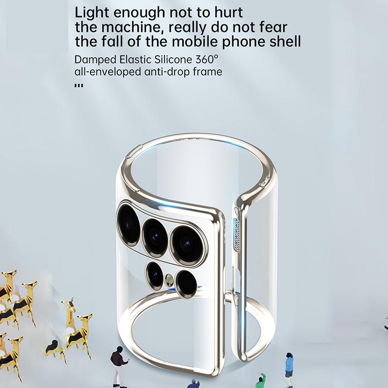 SULADA Pro pouzdro Samsung Galaxy S24 Ultra Ultratenký elektroplatovaný průhledný kryt na telefon