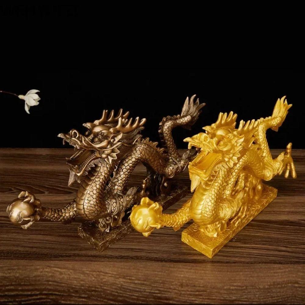 Good Luck Chinese New Year Dragon Statue Attract Wealth Dragon Figurine Ornament