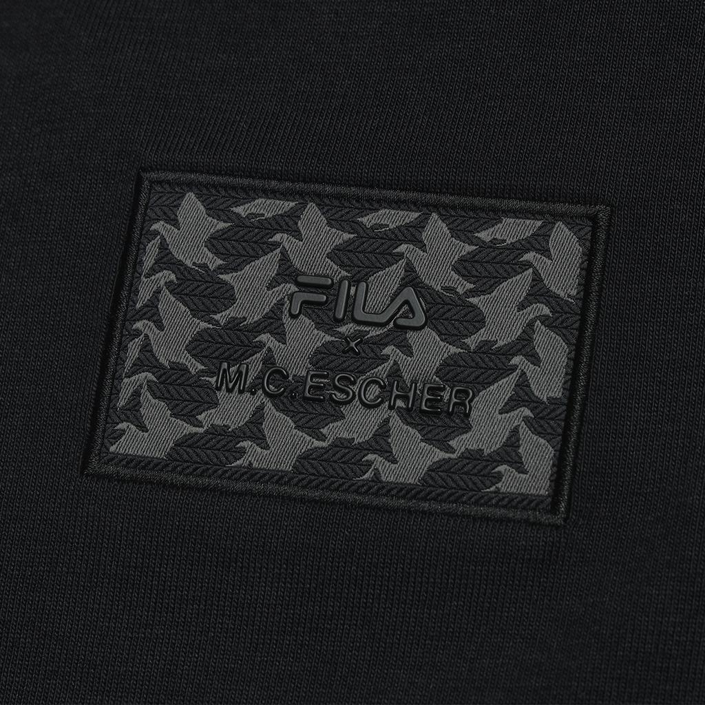 Fila X M.C. ESCHER Heritage Series Fashion Casual Short Sleeve T-Shirt Men Tops Black F11M538104F-BK