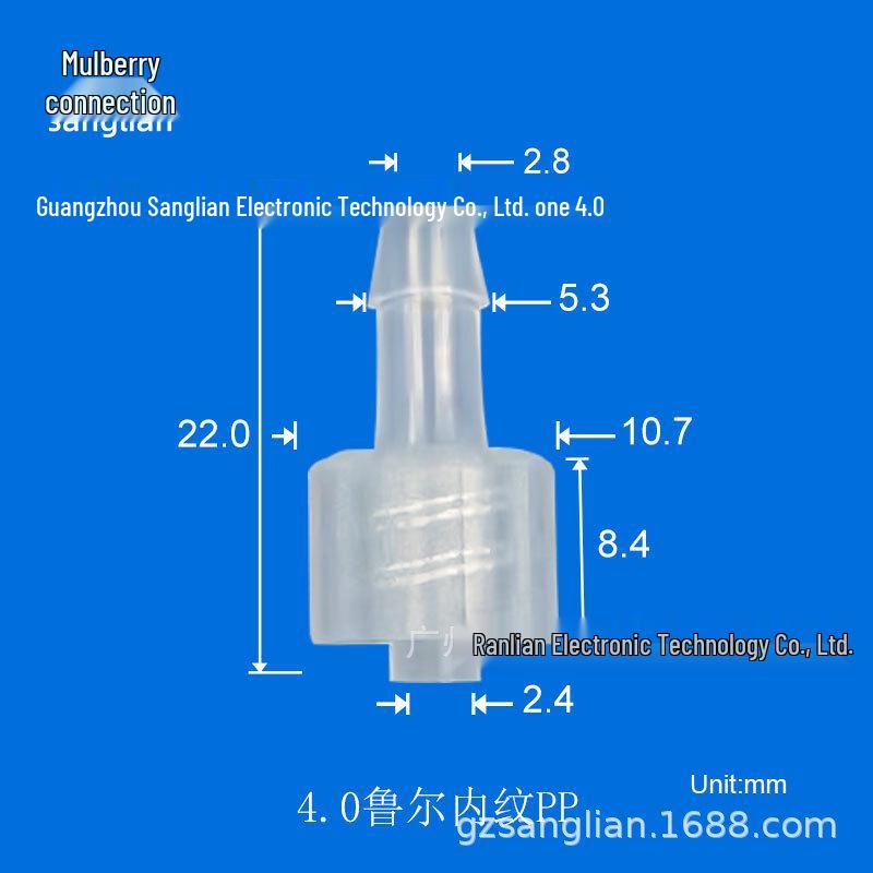 Translucent Pure PP Luer Swivel Connector for Equipment Use