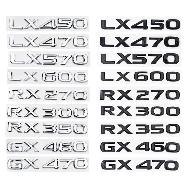 3D ABS Logo For Lexus GX470 LX570 LX600 RX350 RX300 Emblem Number Letters Sticker Car Trunk Badge Adhesive Decal Accessories