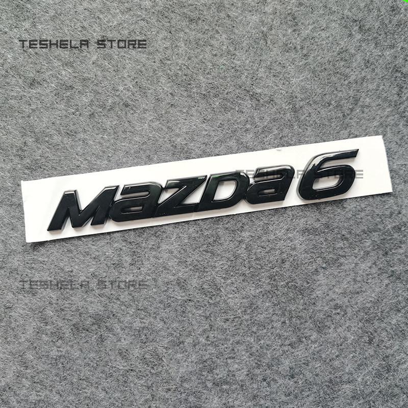 For MAZDA6 2014-2016-2017-2019 Year Logo Black Replace Emblem Car Hood Front Grill Rear Trunk Emblem Badge SKYACTIV Sticker W6
