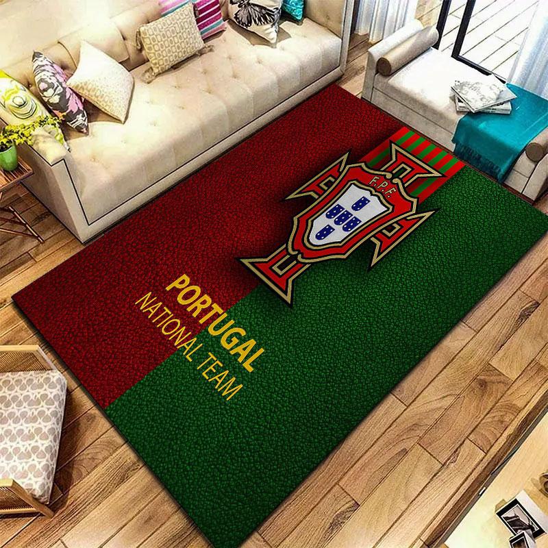 Portugal National Football Team Carpet Rug for Living Room Bedroom Home Sofa Decoration,Kids play Non-slip Floor Mat