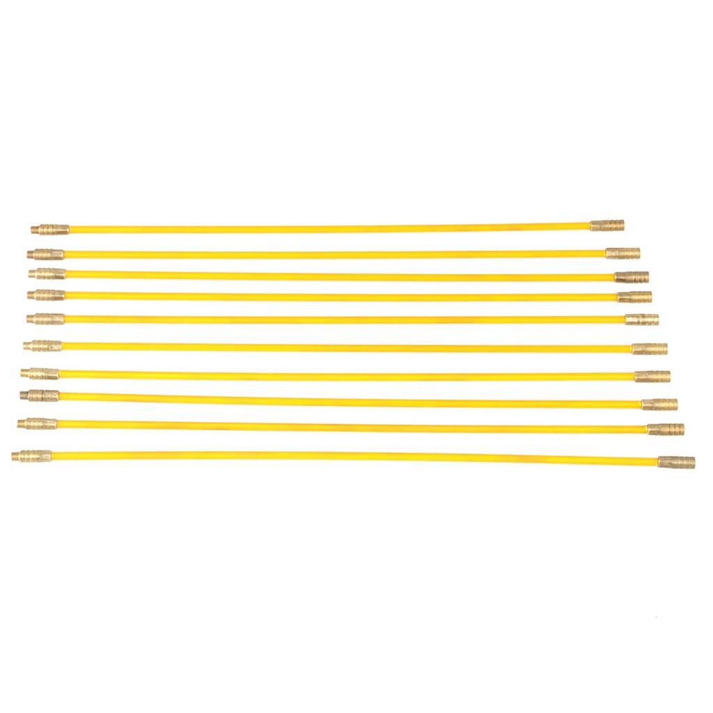 10 Stück 4mm Fiberglas Einziehband Kabel Elektro Fischband Zug- & Schiebe-Set