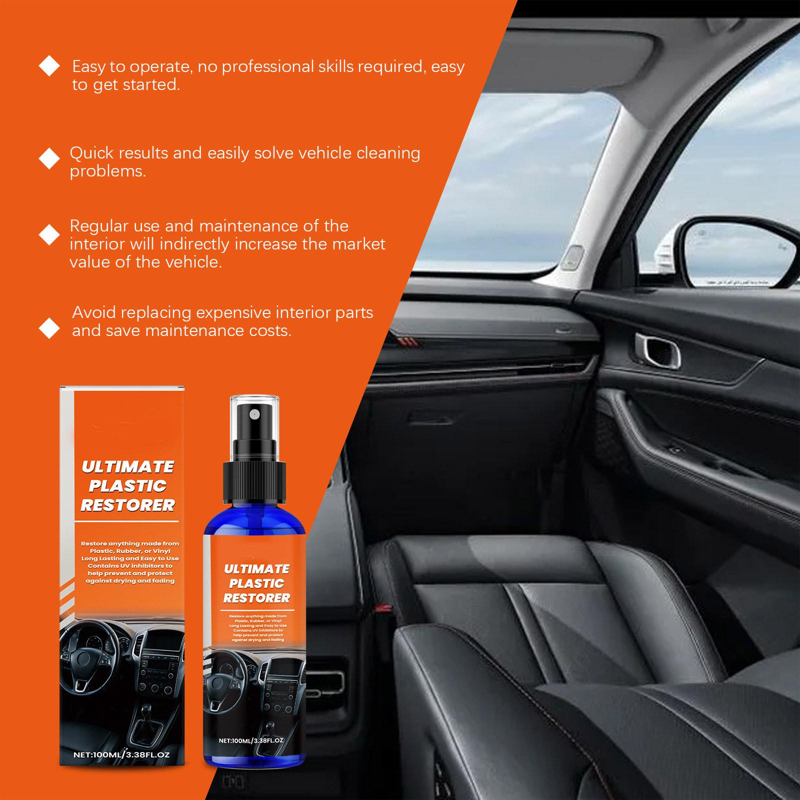 

Multipurpose Car Interior Cleaner Polish Car Trim Restorer Sprays Plastic Cleaner Polish fit for Plastic Rubber Surfaces 1