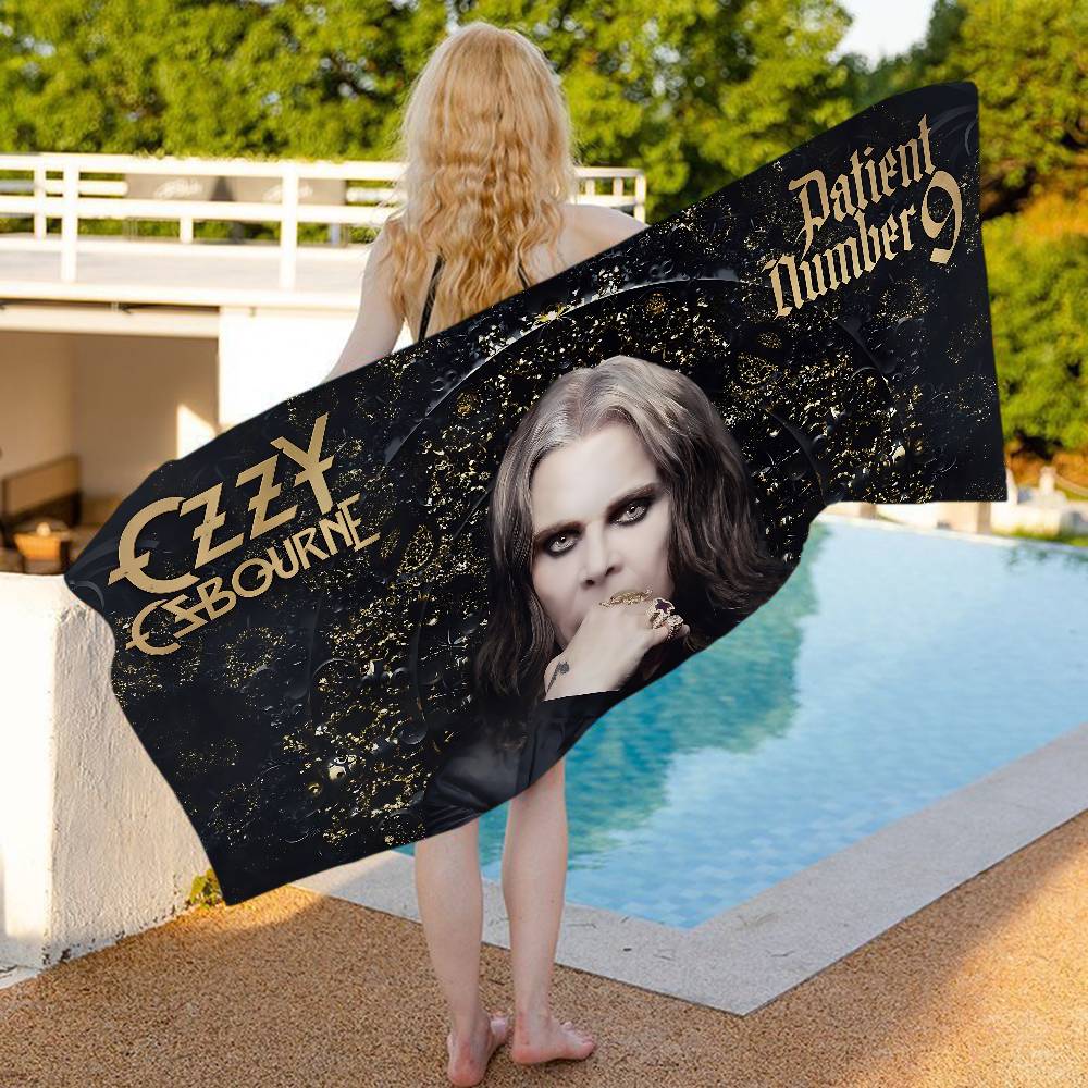 

Classic Rock Singer O-Ozzy Beach Towel Colorful Bath Towels For Girl Microfiber Quick Dry Sand Free Beach Yoga Spa W40*H60(CM)