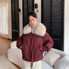 Short cotton-padded clothes, winter new foreign-style loose cotton-padded clothes, thickened large fur collar jacket, cotton-padded jacket.