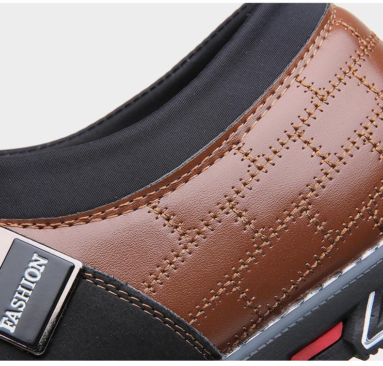 Trendige Freizeitschuhe aus Leder für Herren – weiche Sohle, Größe 52–53, Stil 3286, auf Lager