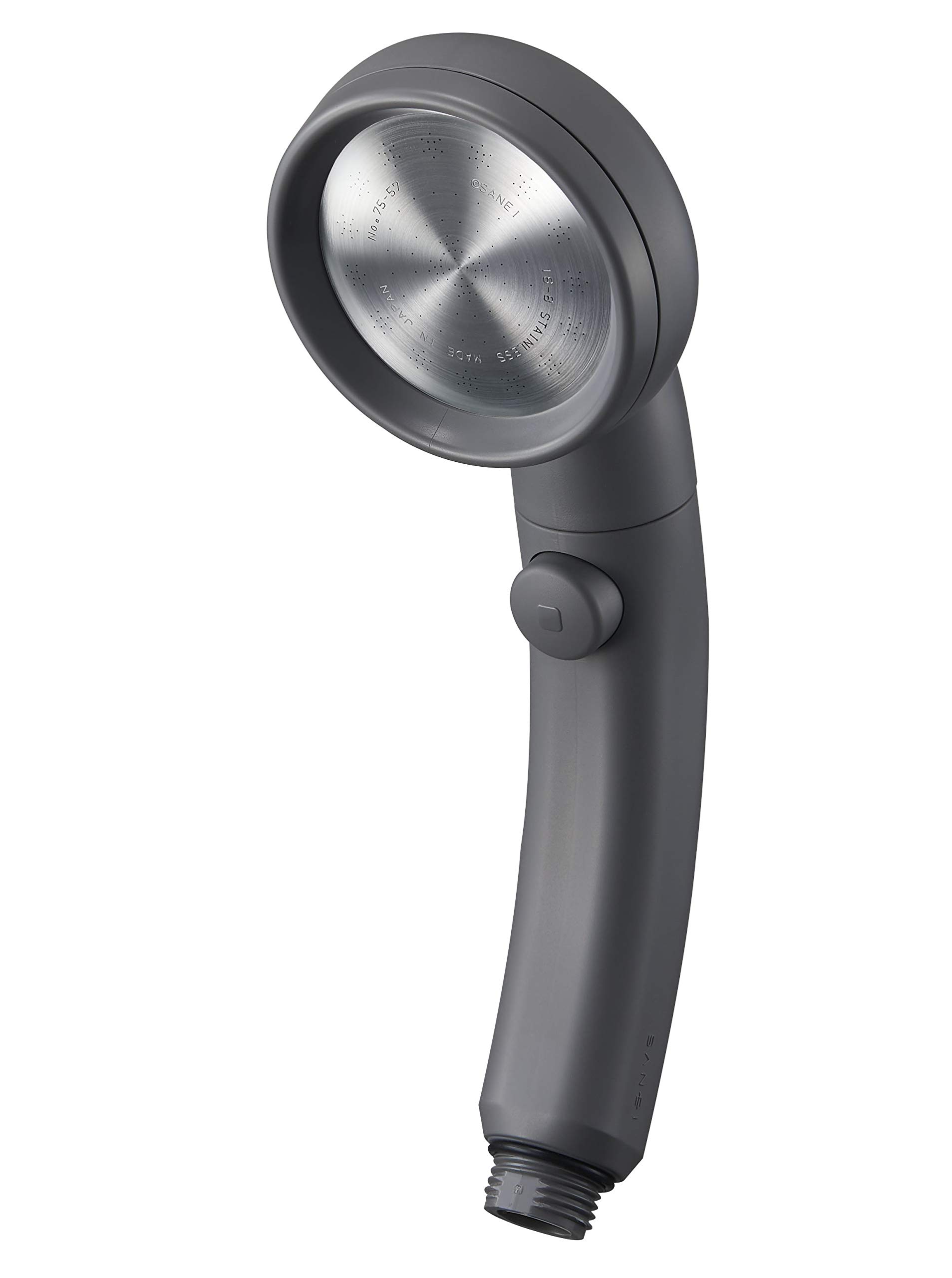 

SANEI Rainy Move Shower Head with Hand Stop, 50% Water Saving, Adjustable Angle, Ultra-Fine Water Flow, and Increased Force, Gray, PS383-82XA-HA20