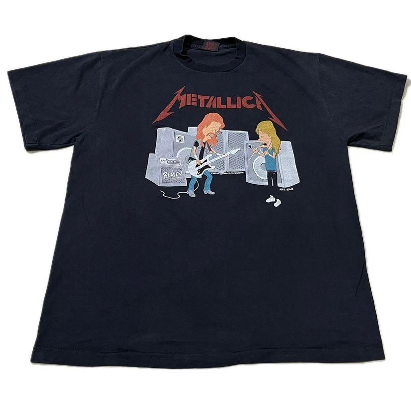 Vintage Metallica Beavis & Butt-Head  Hard Rock Metal MTV Cartoon T-shirt