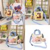 Cute Cartoon Water Bucket Bag With Little Bear Rabbit Print Designl For Casual Daily Use
