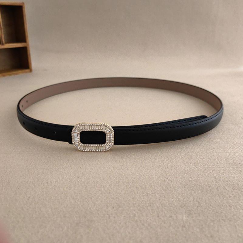 Womens Style Minimalist Derma Waist Belt Metal Buckle Dress Suit Belt Shapewear