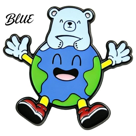 Environmental Awareness Pin Earth Enamel Lapel Pin Protecting The Metal