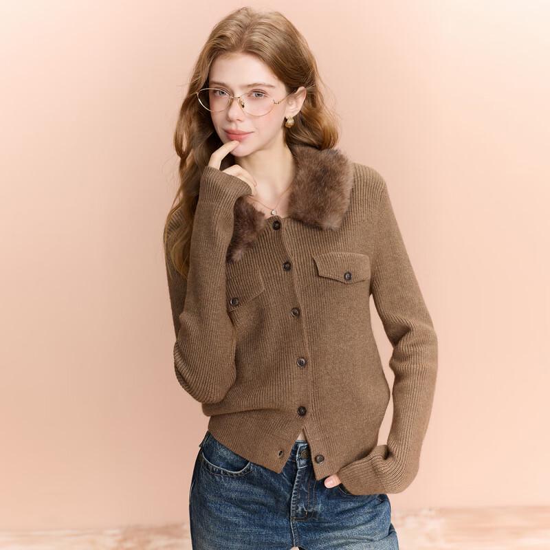 Sancai Winter Lapel Knit Cardigan