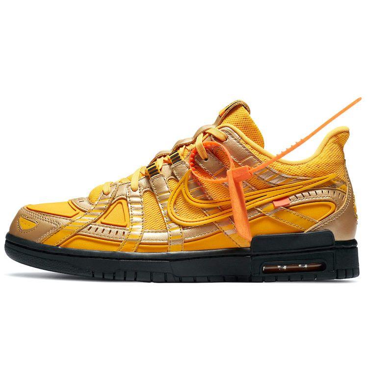 

Кроссовки унисекс Nike Off-White x Air Rubber Dunk University Gold черные CU6015-700