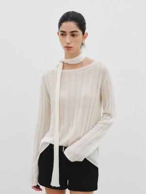 REPLAIN Hairy Strap Knit_Ivory