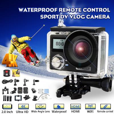 Kamera sportowa 2 cale AT-Q302 4K z pilotem WiFi Wideorejestrator sportowy DV go Wodoodporna pro Kamera