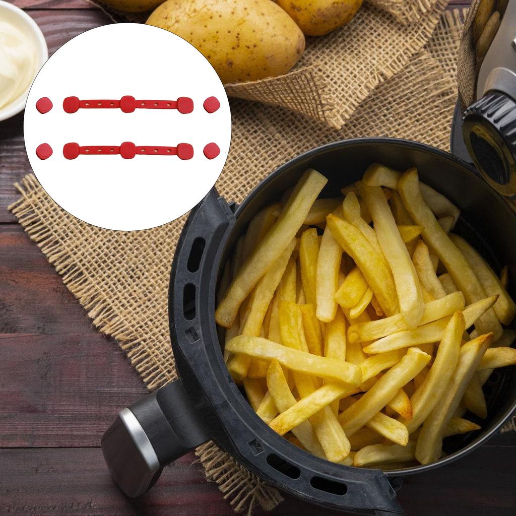2 Sets of Silicone Magnetic Buckles Suitable for Air Fryer To Secure Disposable Liners and Prevent Accidental Openings