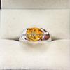 Citrine Oval Cut Gemstone With 925 Sterling Silver Ring For Men's #A966 JL375669280609