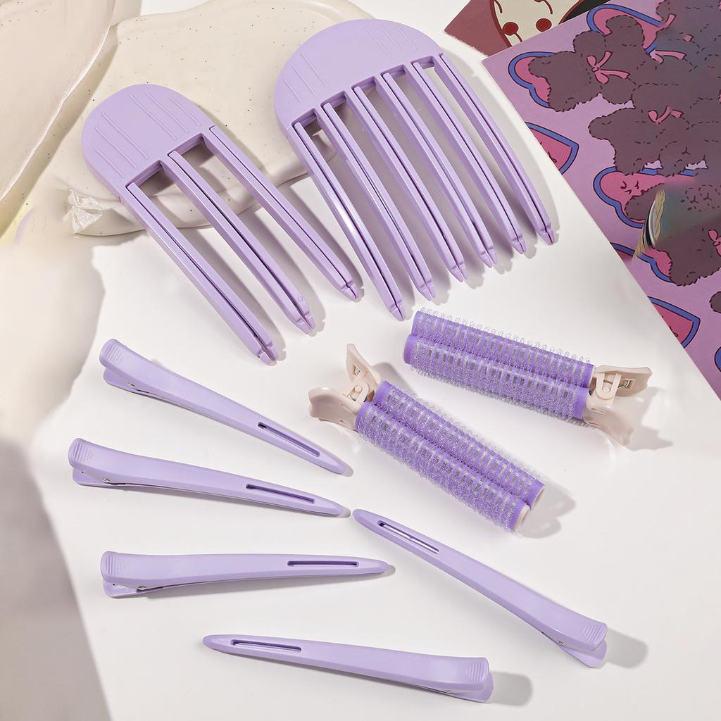 9 Pcs Models Duckbill Clip Bangs Hair Root Fluffy Hair Clips Lazy Hair Top Styling Korean Hair Rollers Plate Hair Frosted