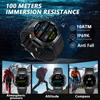 New Bulit-in GPS Outdoor Smart Watch Men Flashlight compass BT call Heart rate 10ATM Waterproof  Sports Smart watch