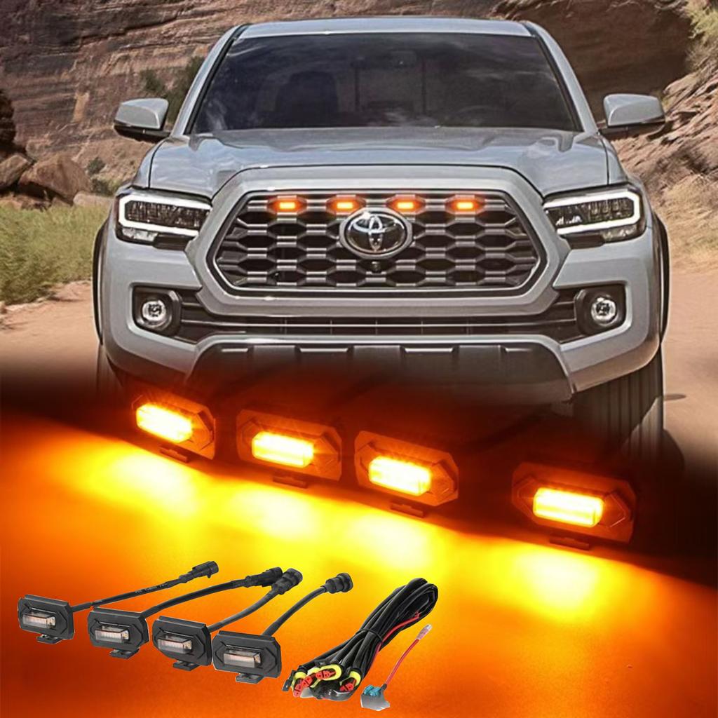 New Tacoma Front Grille Lights TACOMA TRAD Sports Version Off-road Version Front Grille Small Yellow Lights