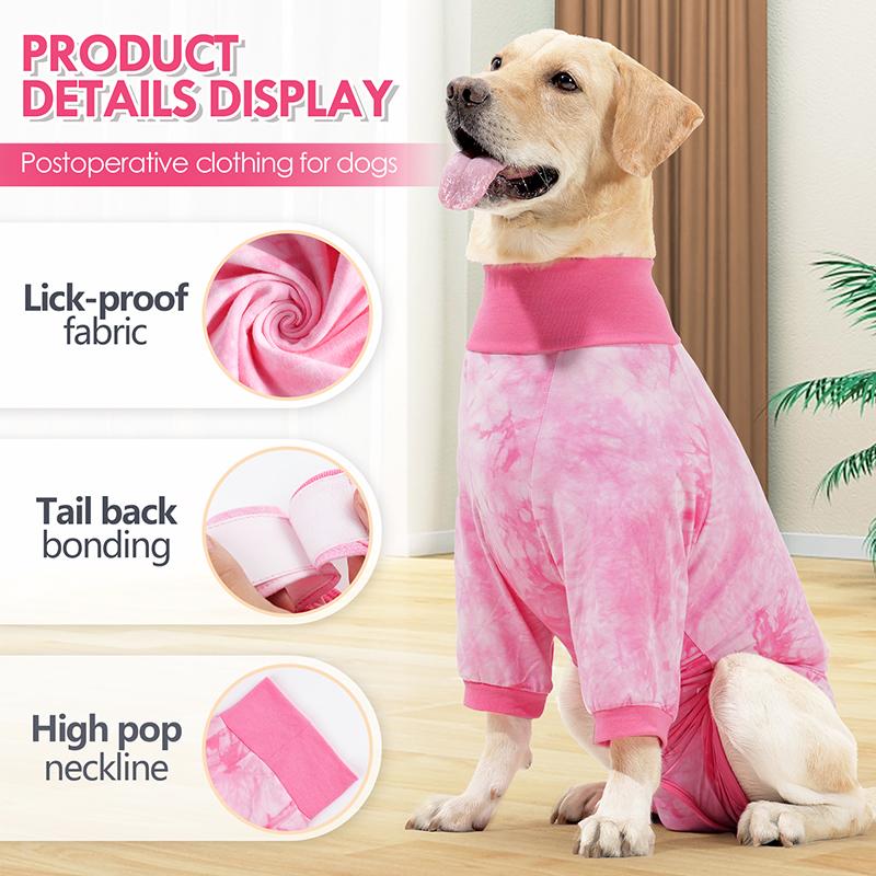 Anti-licking Soft Elastic Cotton Pet Recovery Shirt Croppable Breathable Thin Dog Protective Clothes Pets Accessories for Dogs
