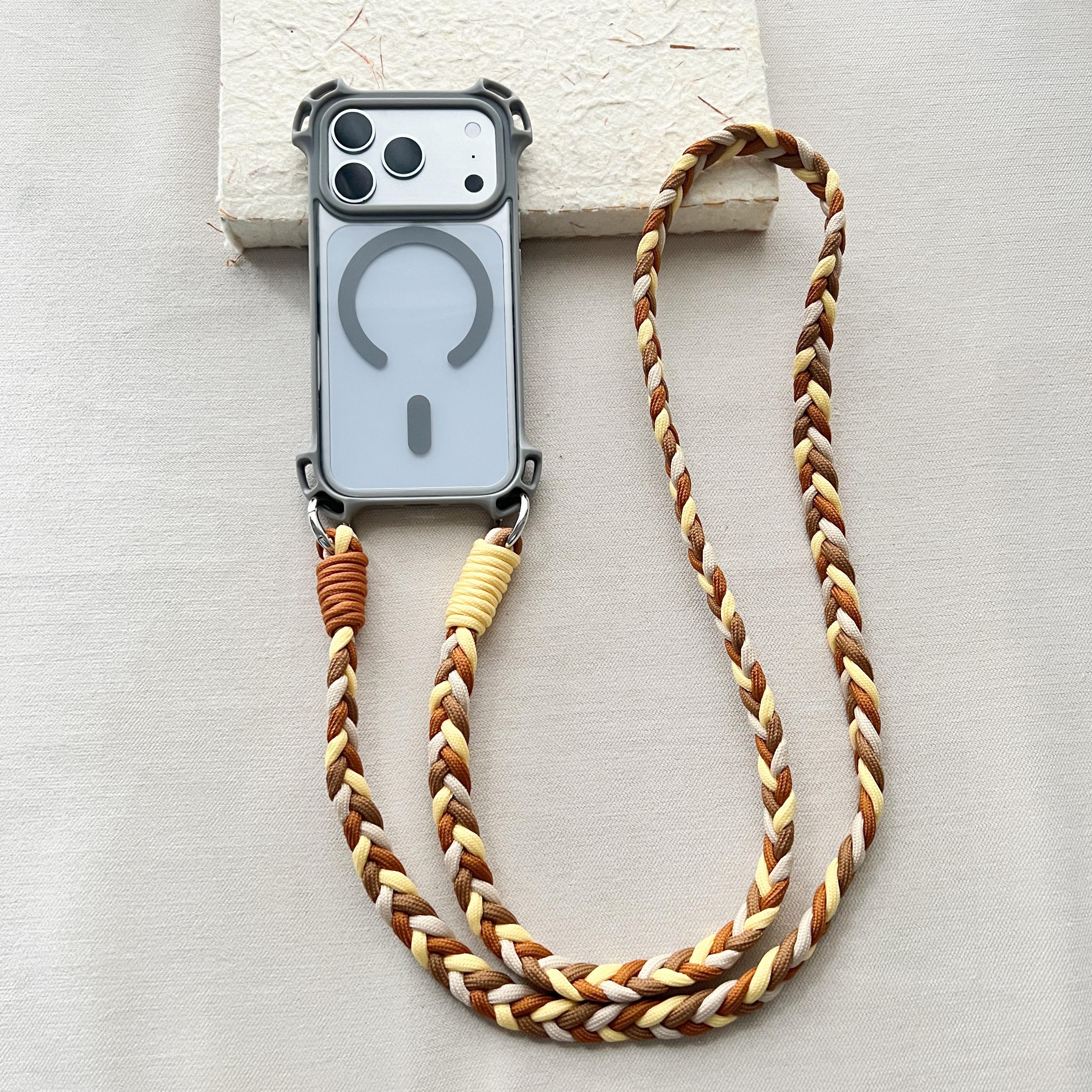 

Плетеный шнурок Чехол для телефона Подходит для iPhone 17 Pro Max Crossbody Длинный шнурок 14 13 15 Plus Ремешок 16 Pro Защитный чехол от падения iPhone 15
