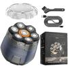 Smart Magnetic 6-Blade Electric Shaver - Fully Washable Bald Head Razor
