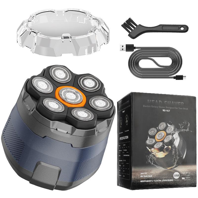 Smart Magnetic 6-Blade Electric Shaver - Fully Washable Bald Head Razor