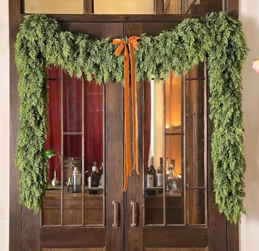 Christmas Garland 5.9ft Artificial Vine Hanging Plant Ornament for Mantel Indoor and Outdoor Christmas Home Decoration