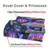 3pcs Colored Mushrooms 3D Printed Bedding Set Cozy Comfortable Duvet Cover King Queen Twin Size Birthday Gift Bedroom Decoration