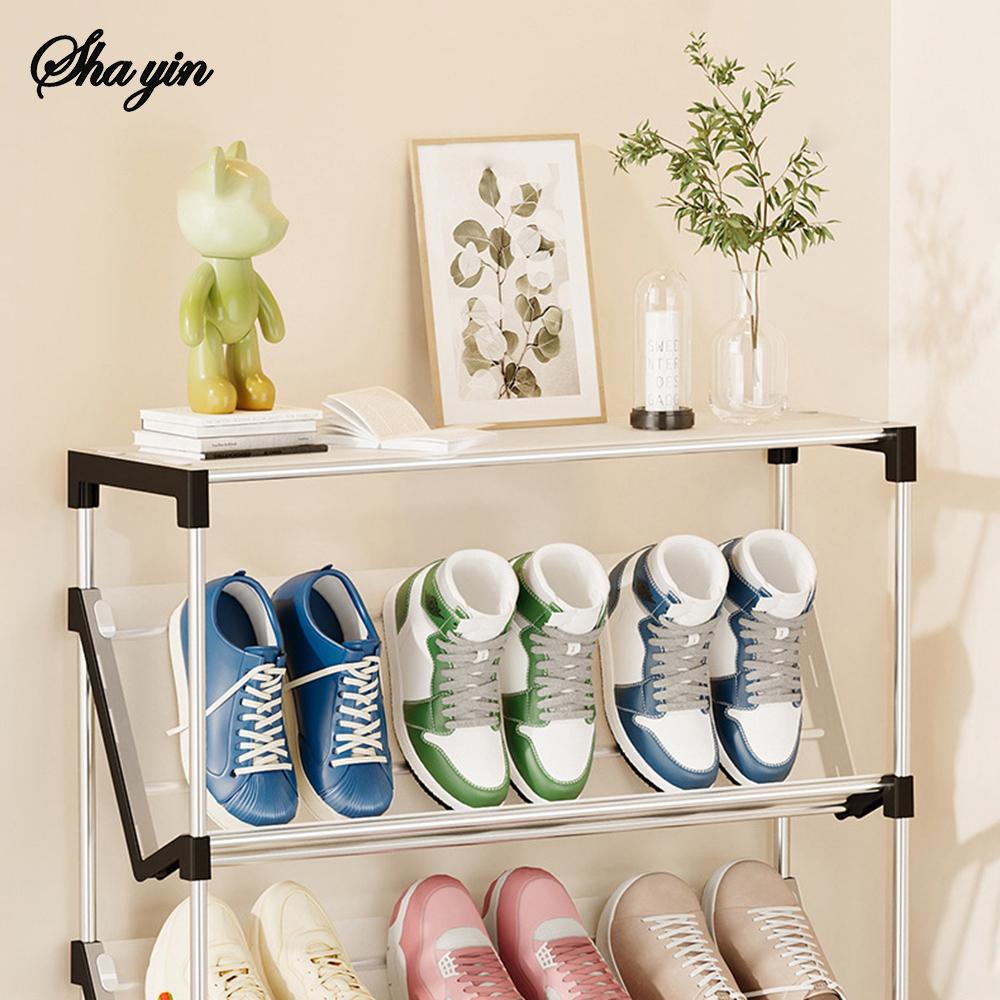 Ultra Thin Shoe Rack, Multi-Layer Household Small Narrow Doorway, Simple Sloping Shoe Storage Rack, Shoe Rack Behind The Door