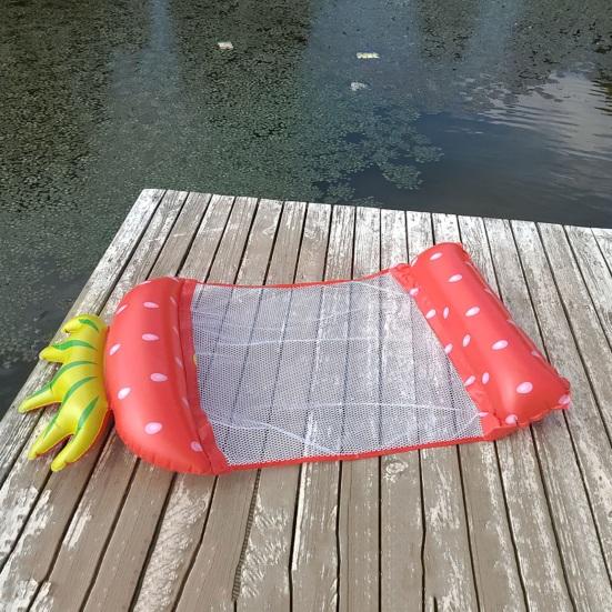 Vodní houpací síť s ergonomickou opěrkou hlavy Nafukovací lehátko ve tvaru ovoce Vodní zábava s plovoucím bazénem