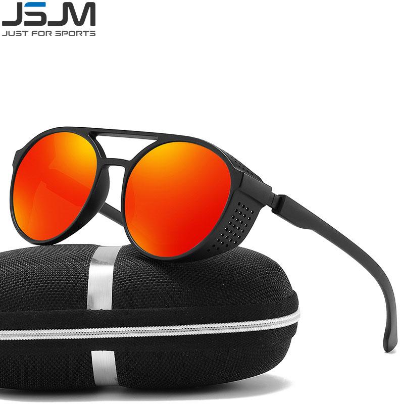 Jsjm New Fashion Mens Polarized Sunglasses Luxury Designer Round Classic Driving Fishing Sun Glasses Eyewears Uv400