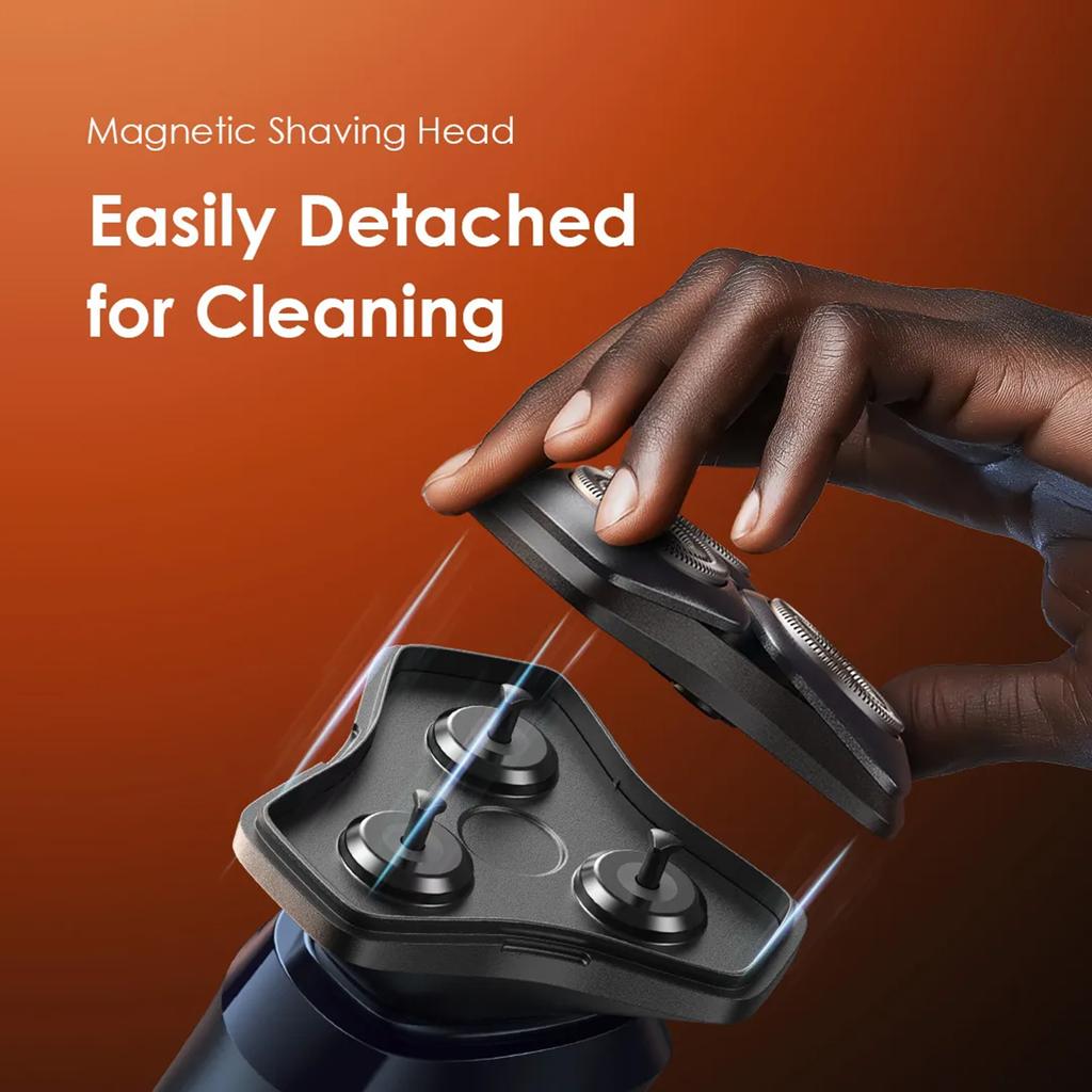 Oraimo EasyShave Digital Display Shaver, Electric Shaver with Dual Floating Blades, Magnetic Shaving Head, Long Lasting